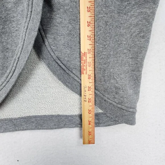 Nike Sweater Womens Large Gray Open Front Cardigan Sweatshirt Long Line Casual - Picture 7 of 14